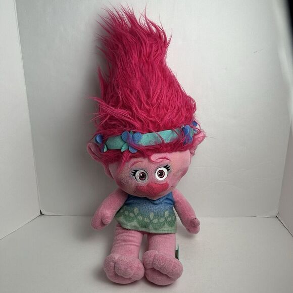 Poppy Pink Troll Plush 22" Dreamworks Trolls Movie Doll Stuffed Toy - Picture 1 of 4